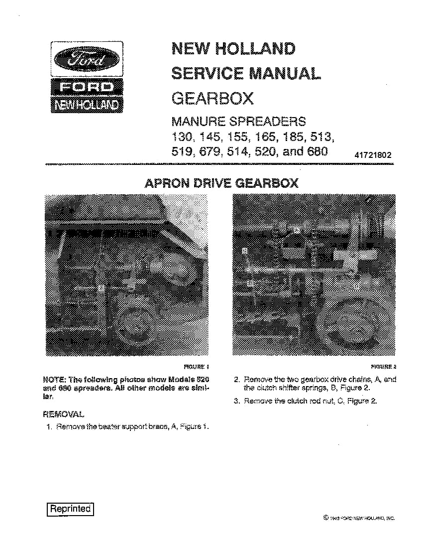 Ford 130 145 155 165 185 513 519 679 514 520 680 Gearbox Workshop Repair Service Manual PDF Download
