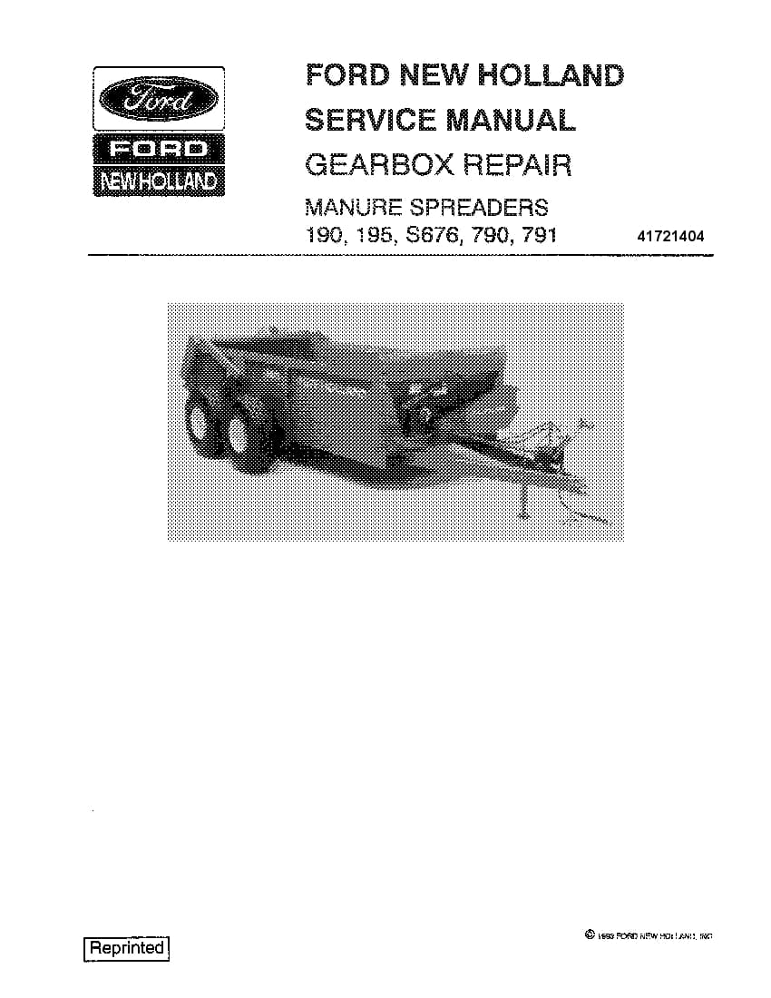Ford 190 195 S676 790 791 Gearbox Repair Workshop Repair Service Manual PDF Download
