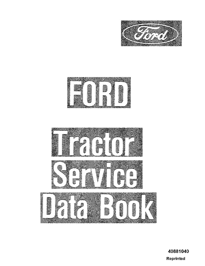 Ford Service data book 2600, 3600, 4100, 4600, 5600, 6600, 6700, 7600, 7700 models Workshop Repair Service Manual PDF Download