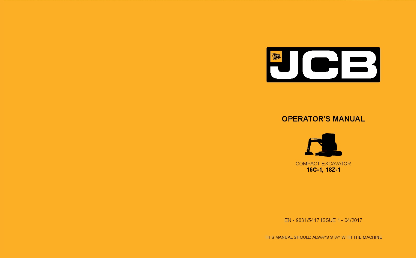 JCB 18Z-1, 19C-1 T4 Operation and Maintenance Manual PDF download
