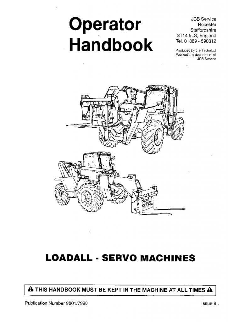 Jcb Telehandler Check List.pdf JCB 530-110, 530-120, 537-120, 537-130 Telehandler Operation and ...