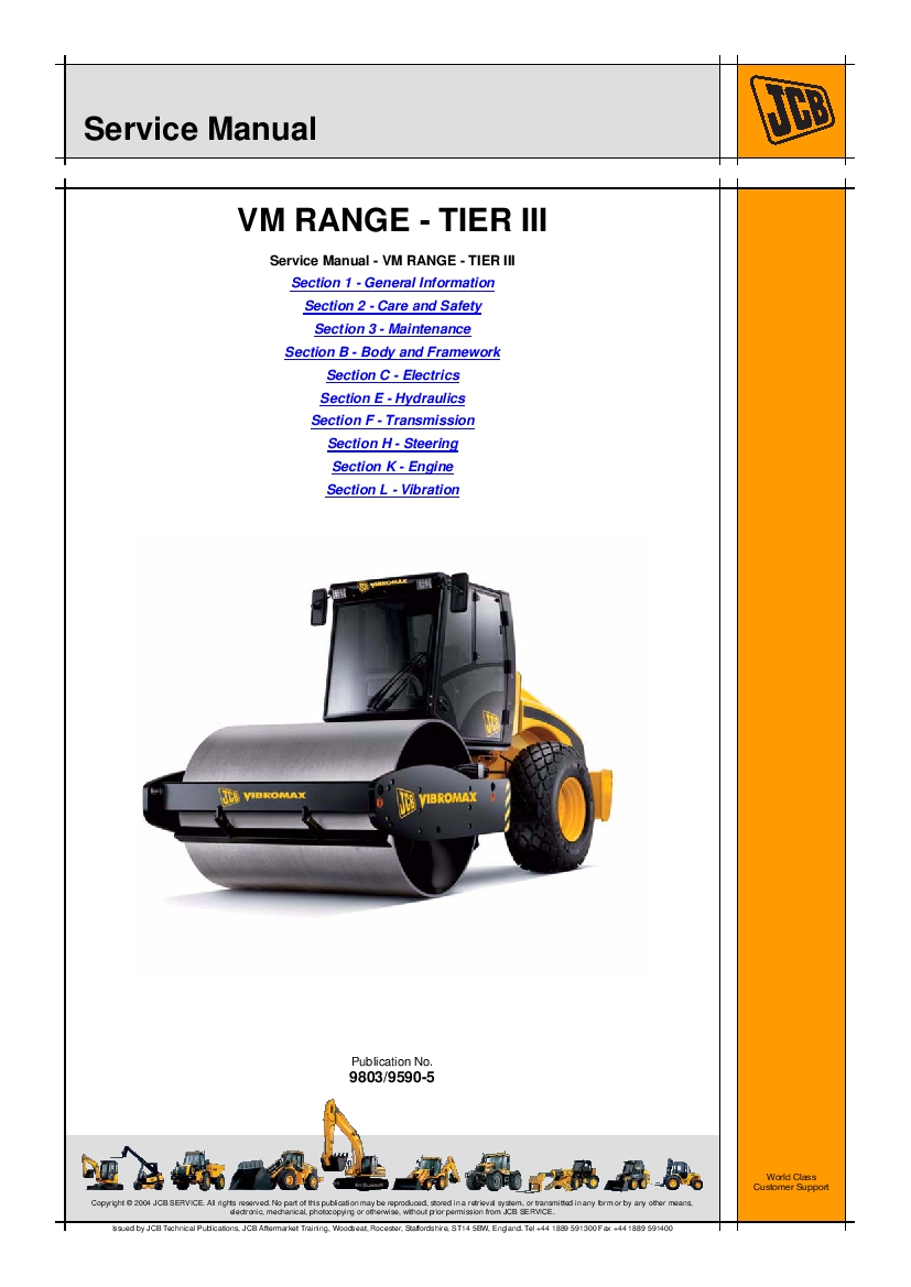 JCB Vibromax VM46 VM75 VM115 VM132 VM146 VM166 VM200 Vibratory Compactor Workshop Repair Service Manual PDF Download