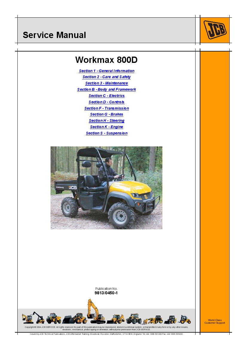 JCB Workmax 800D Workshop Repair Service Manual PDF Download
