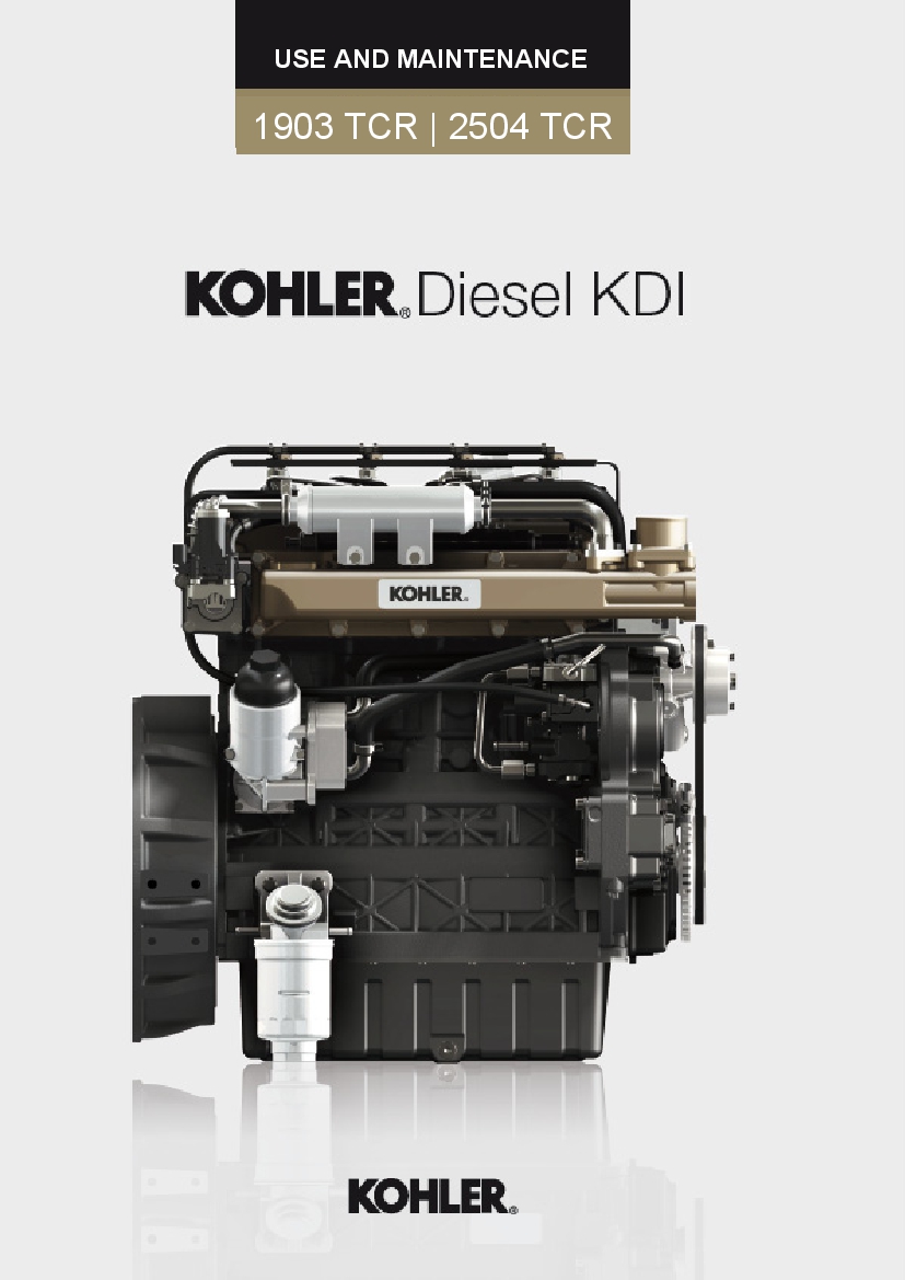 Kohler 1903 TCR, 2504 TCR Operation and Maintenance Manual PDF download