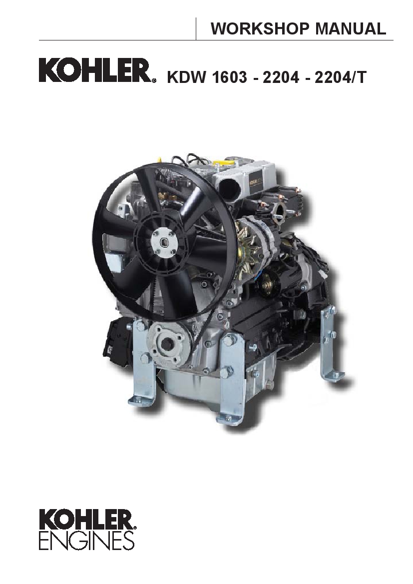 Kohler KDW 1603 2204 engine Workshop Repair Service Manual PDF Download