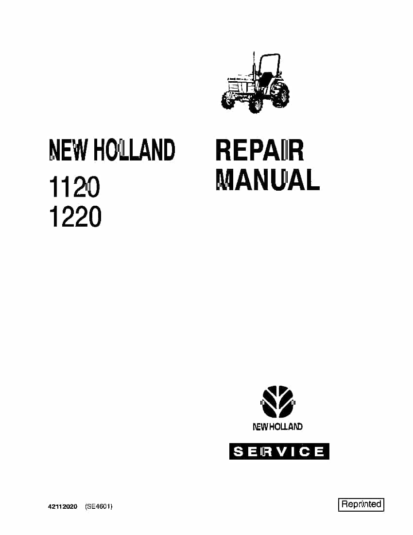New Holland 1120, 1220 Tractors Workshop Repair Service Manual PDF Download