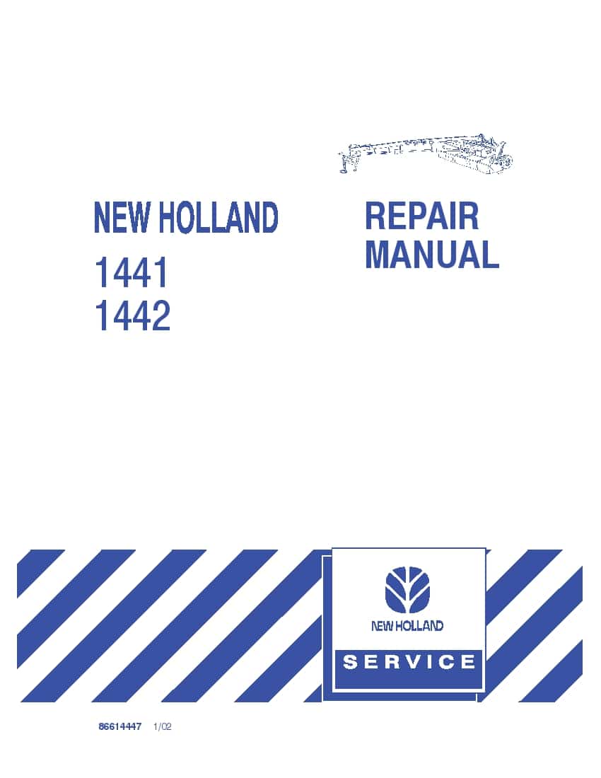 New Holland 1441 1442 Disc Mower Conditioners Workshop Repair Service Manual PDF Download