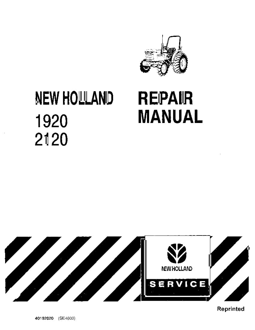 New Holland 1920, 2120 Tractors Workshop Repair Service Manual PDF Download