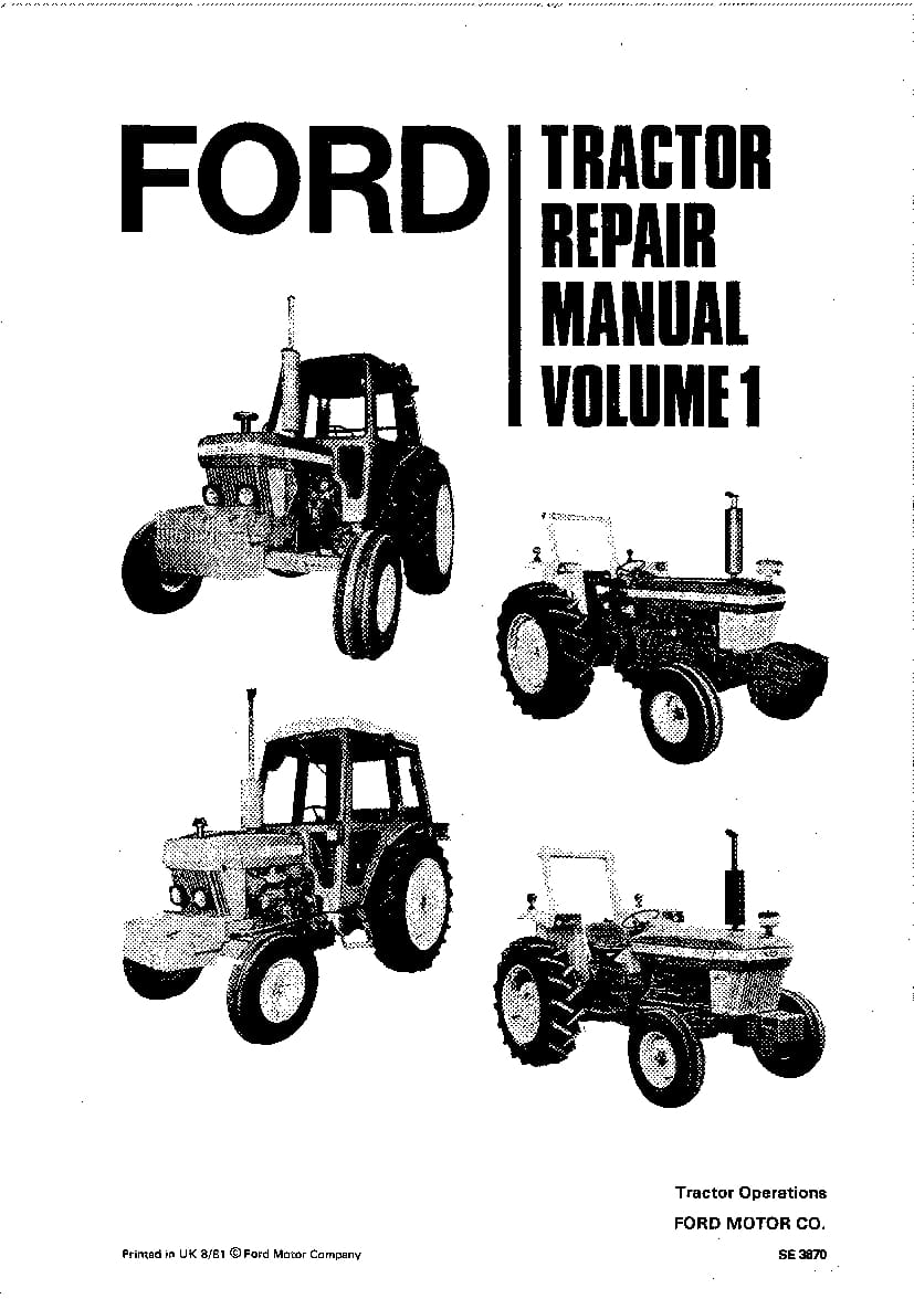 New Holland 2910, 3910, 4110, 4610, 5610, 6610, 6710, 7610, 7710, 8210 Tractors Workshop Repair Service Manual PDF Download