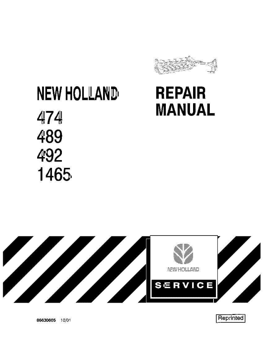 New Holland 474 489 492 1465 Mower Conditioners Workshop Repair Service Manual PDF Download