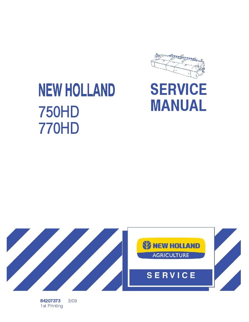 New Holland 750HD 770HD Workshop Repair Service Manual PDF Download