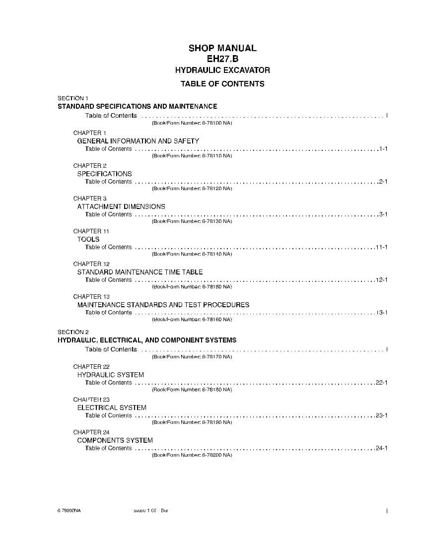 New Holland EH27B Hydraulic Excavator Workshop Repair Service Manual PDF Download