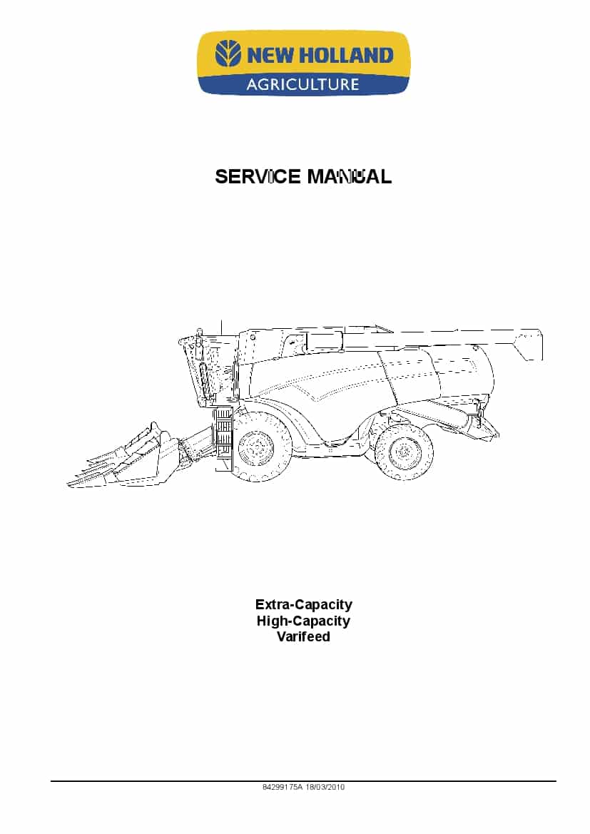 New Holland Extra-Capacity High-Capacity Varifeed Workshop Repair Service Manual PDF Download