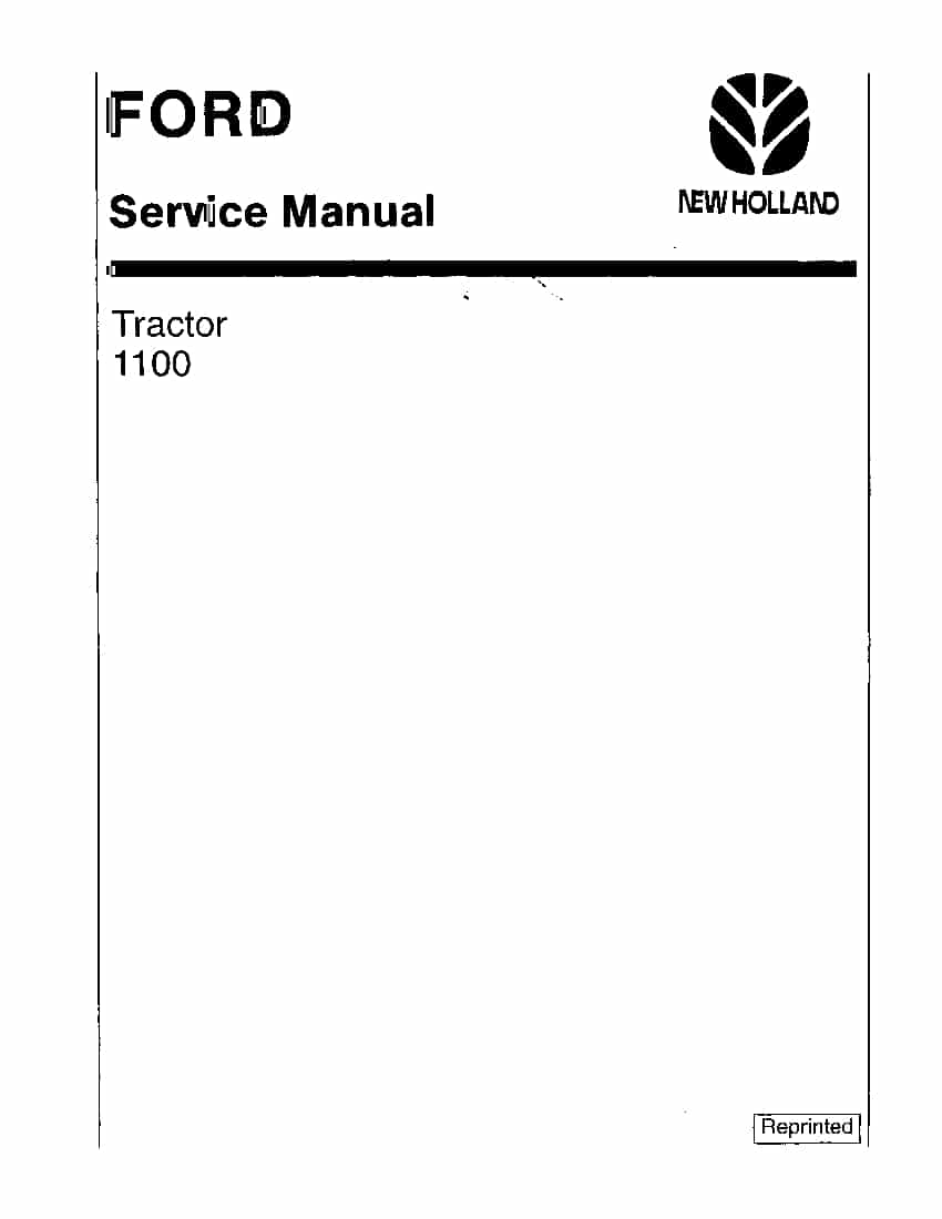 New Holland Ford 1100,1200,1300,1500,1700,1900 Tractor Workshop Repair Service Manual PDF Download