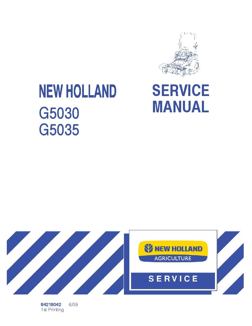 New Holland G5030 G5035 Workshop Repair Service Manual PDF Download
