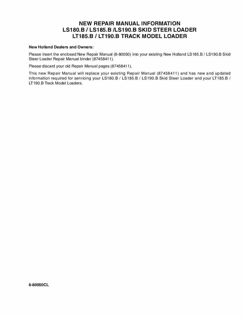 New Holland LS180.B LS185.B LS190.B, LT185.B LT190.B Loaders Workshop Repair Service Manual PDF Download