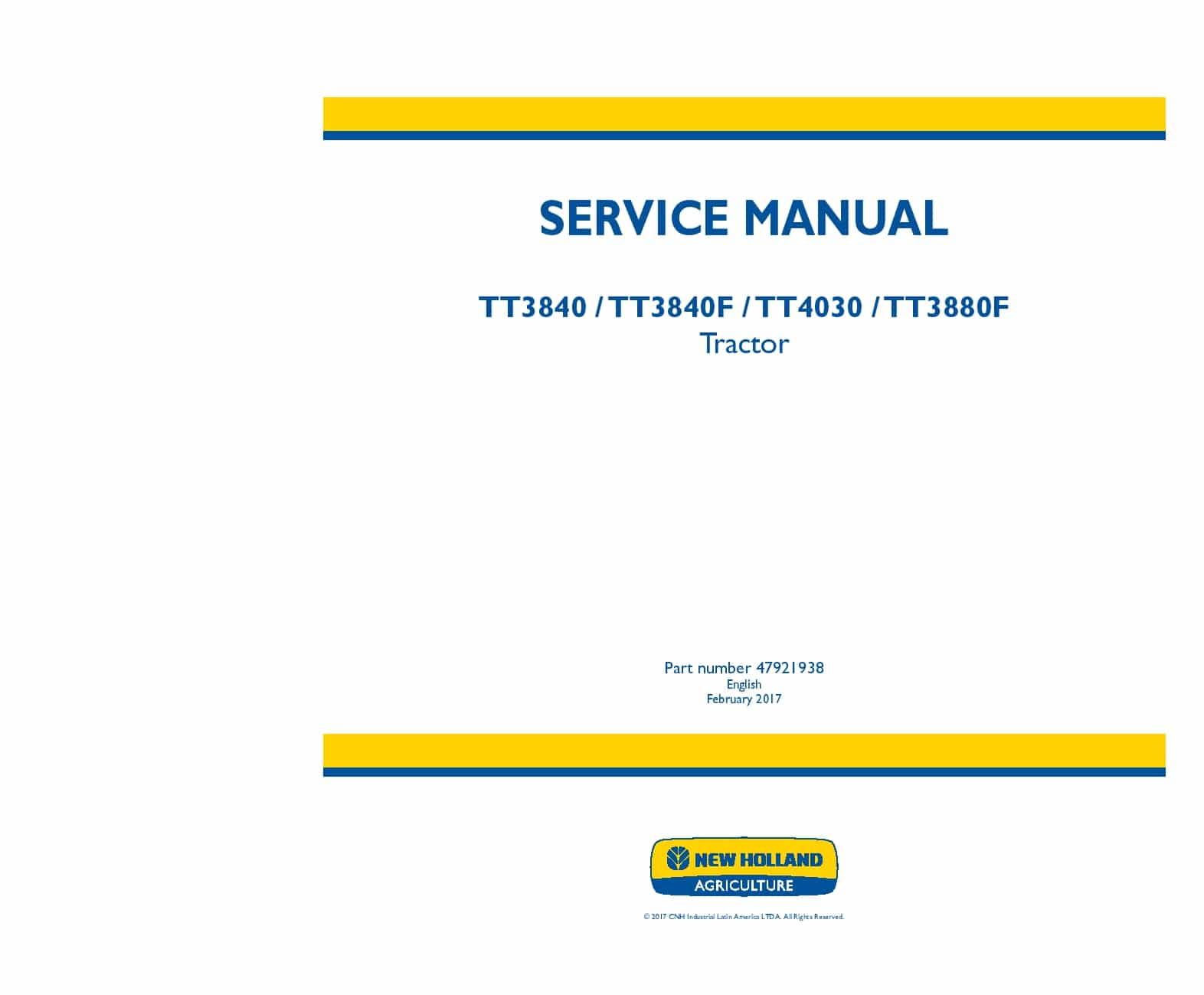 new holland tractor manuals