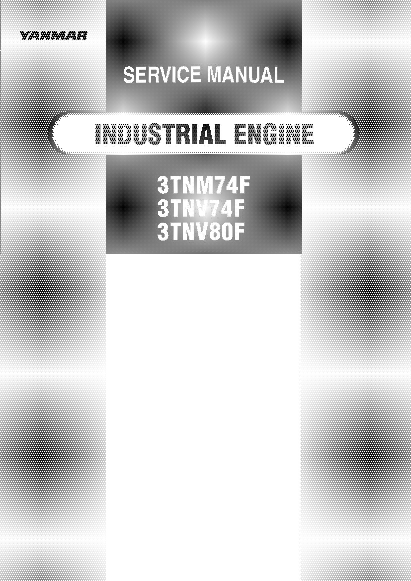 Yanmar 3TNM74F, 3TNV74F, 3TNV80F engine Workshop Repair Service Manual PDF Download