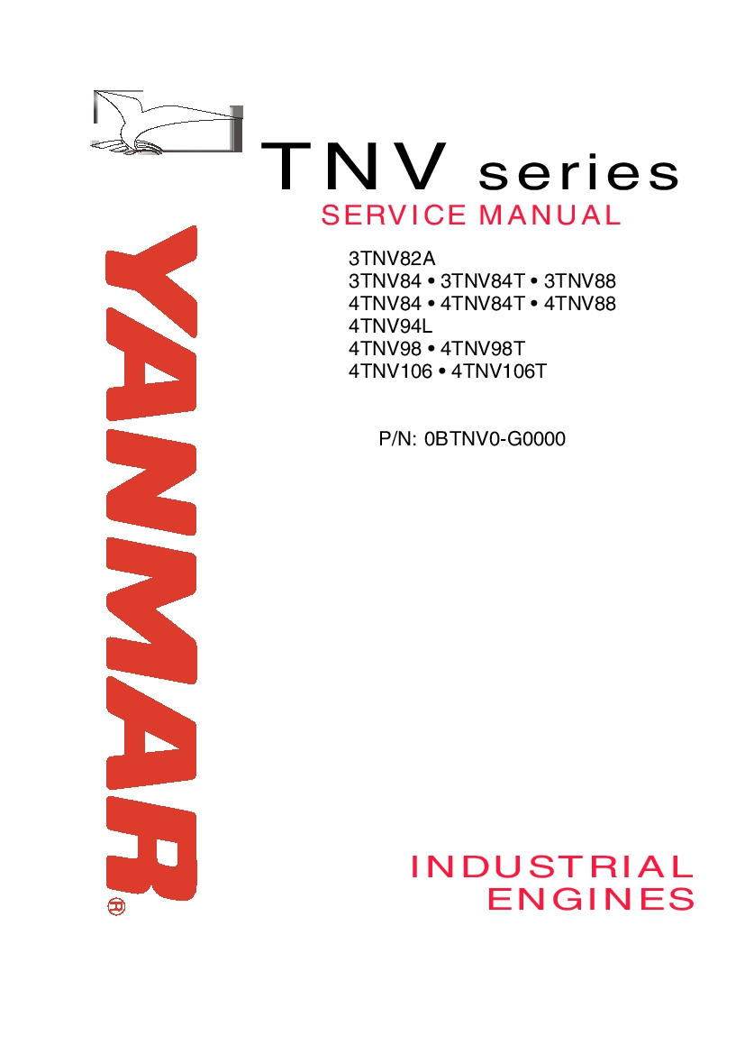 Yanmar 3TNV82 84 88, 4TNV94 98 196 engine Workshop Repair Service Manual PDF Download