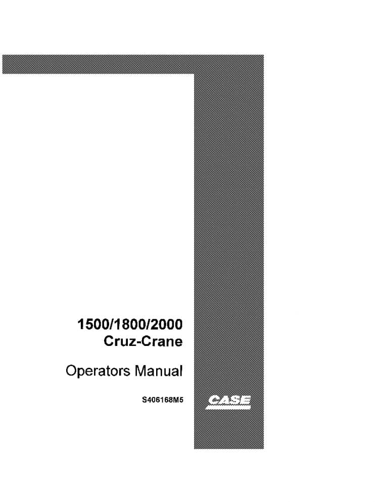 Case 1500 1800 2000 Drott Cruz Crane operator manuals PDF Download