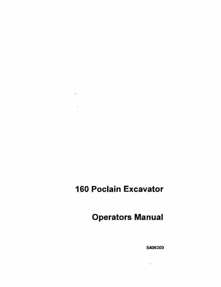 Case 160 Poclain Excavator operator manuals PDF Download