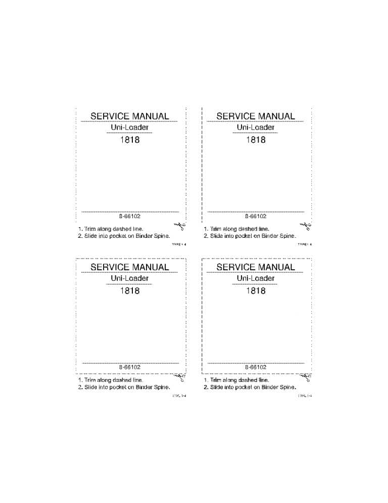 Case 1818 Uni-Loader Repair Service Manual PDF Download