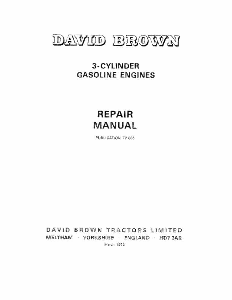 Case 3 Cylinder Gas Engine for 4600 and 3800 Selectomatic Repair Service Manual PDF Download