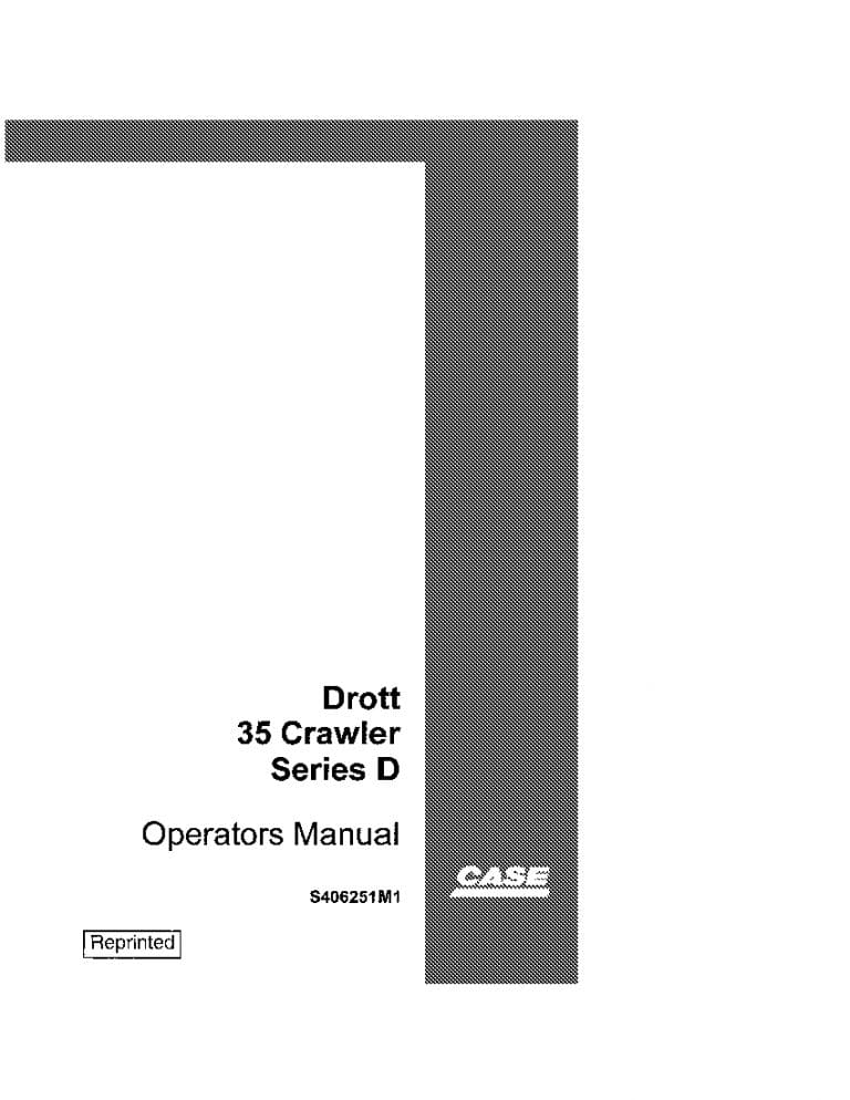 Case 35 Crawler D Series Excavator operator manuals PDF Download