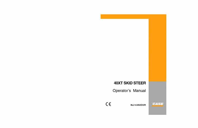 Case 40XT Skid Steers operator manuals PDF Download