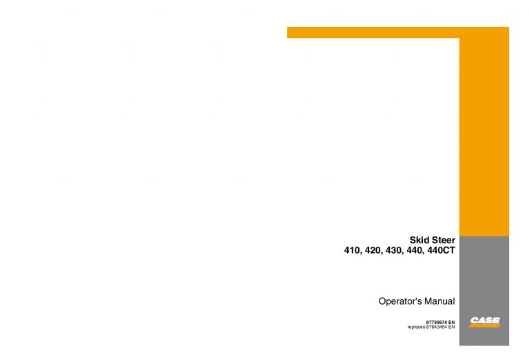 Case 410, 420, 430, 440, 440CT Skid Steer operator manuals PDF Download