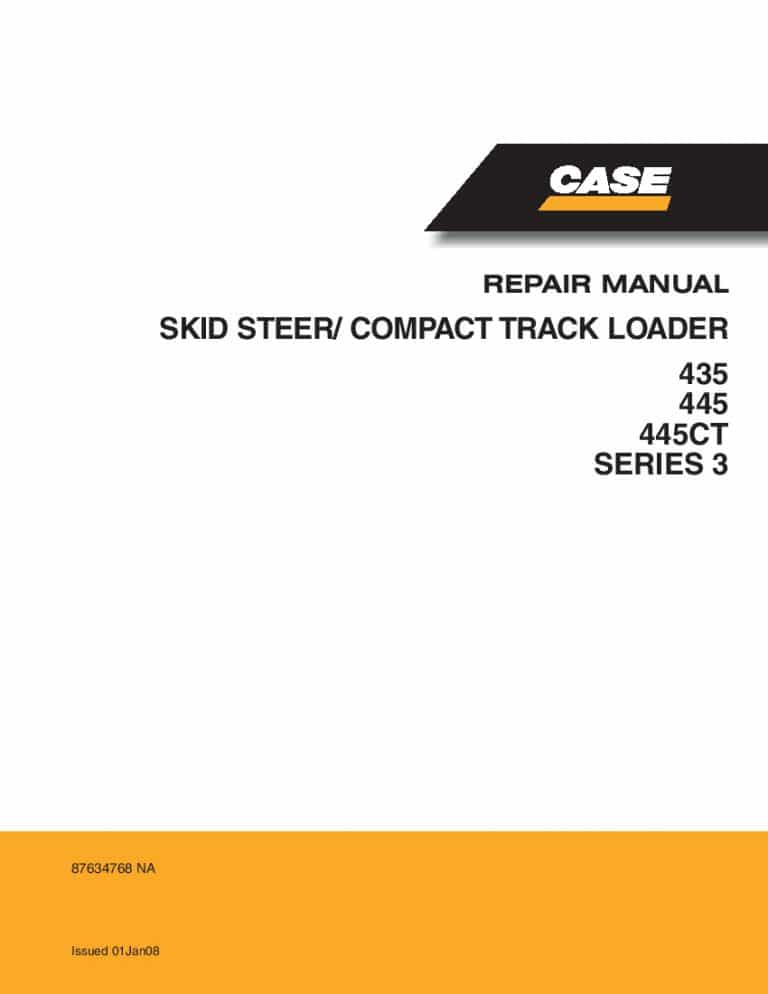 Case 435 445 445CT SERIES 3 LOADER Repair Service Manual PDF Download