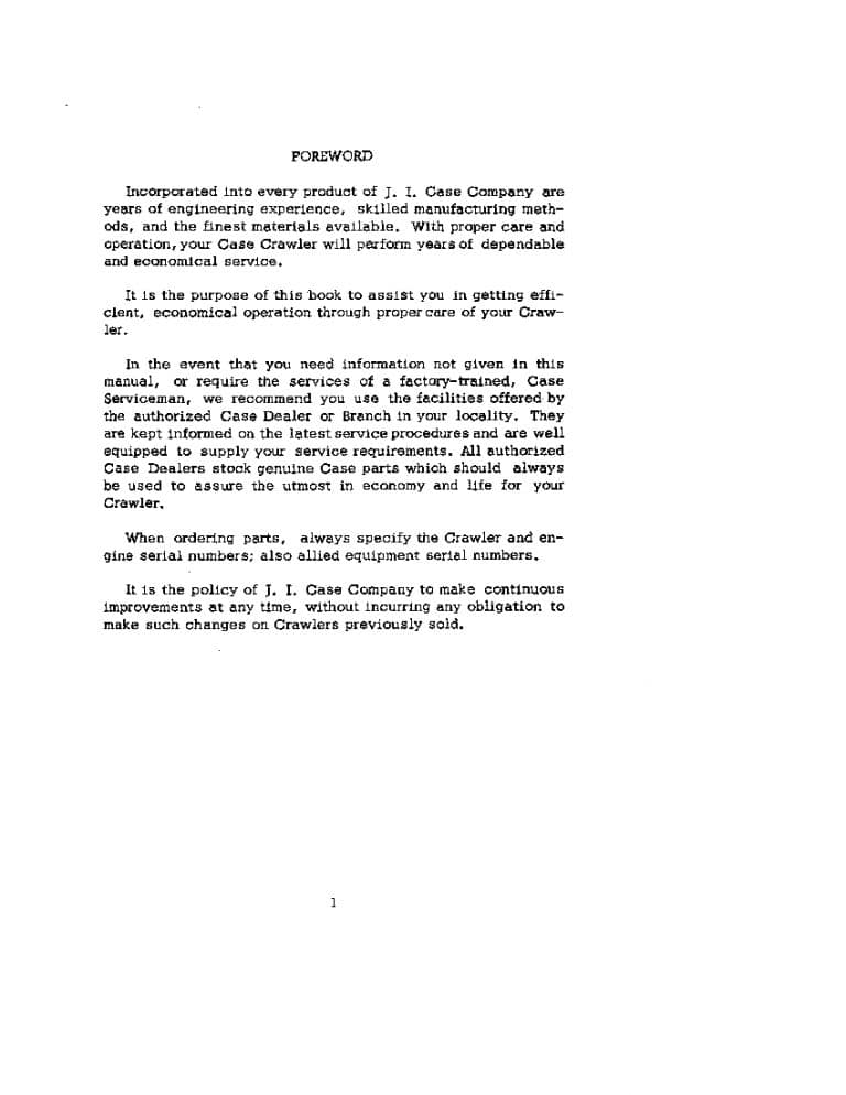 Case 520 Gasoline Crawler operator manuals PDF Download