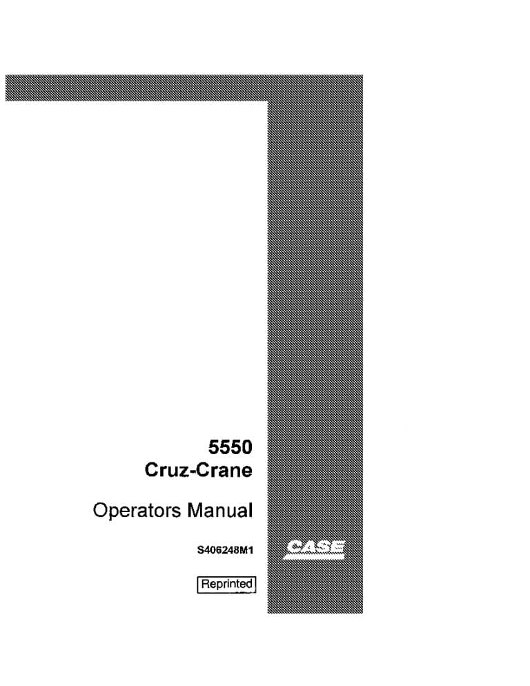 Case 5550 Drott Cruz Crane operator manuals PDF Download