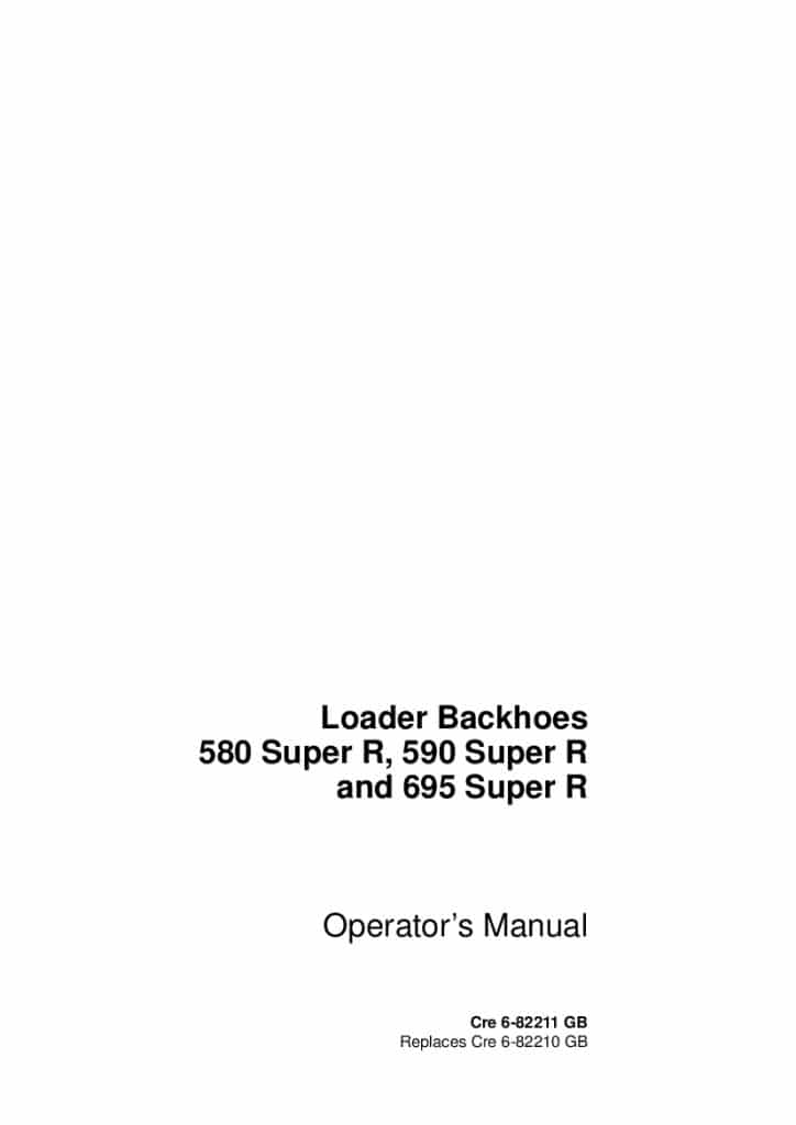 Case 580SR 590SR 695SR Backhoe Loaders operator manuals PDF Download