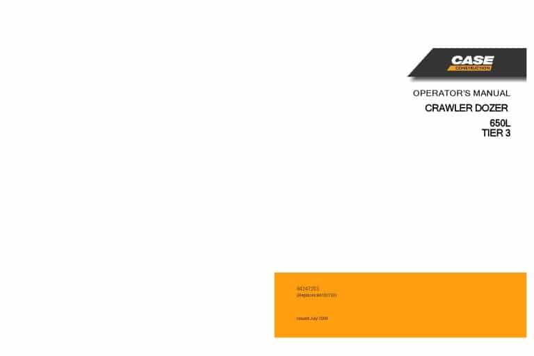 Case 650L Tier 3 Crawler Dozer operator manuals PDF Download