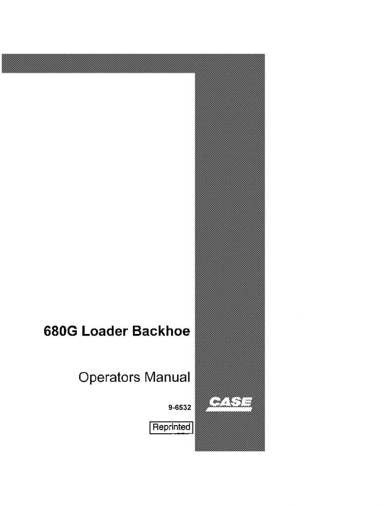 Case 680G Construction King Loader Backhoe operator manuals PDF Download