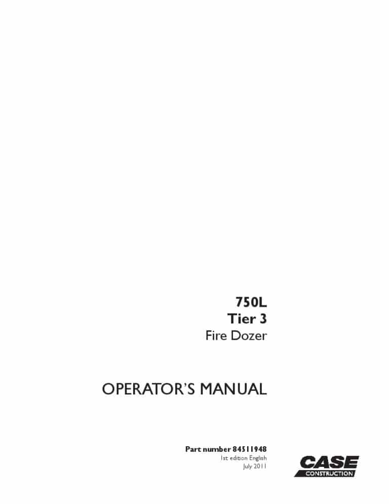 Case 750L Tier 3 Fire Dozer operator manuals PDF Download