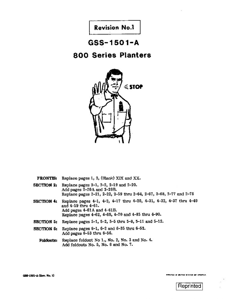 Case 800 Series Planters Repair Service Manual PDF Download