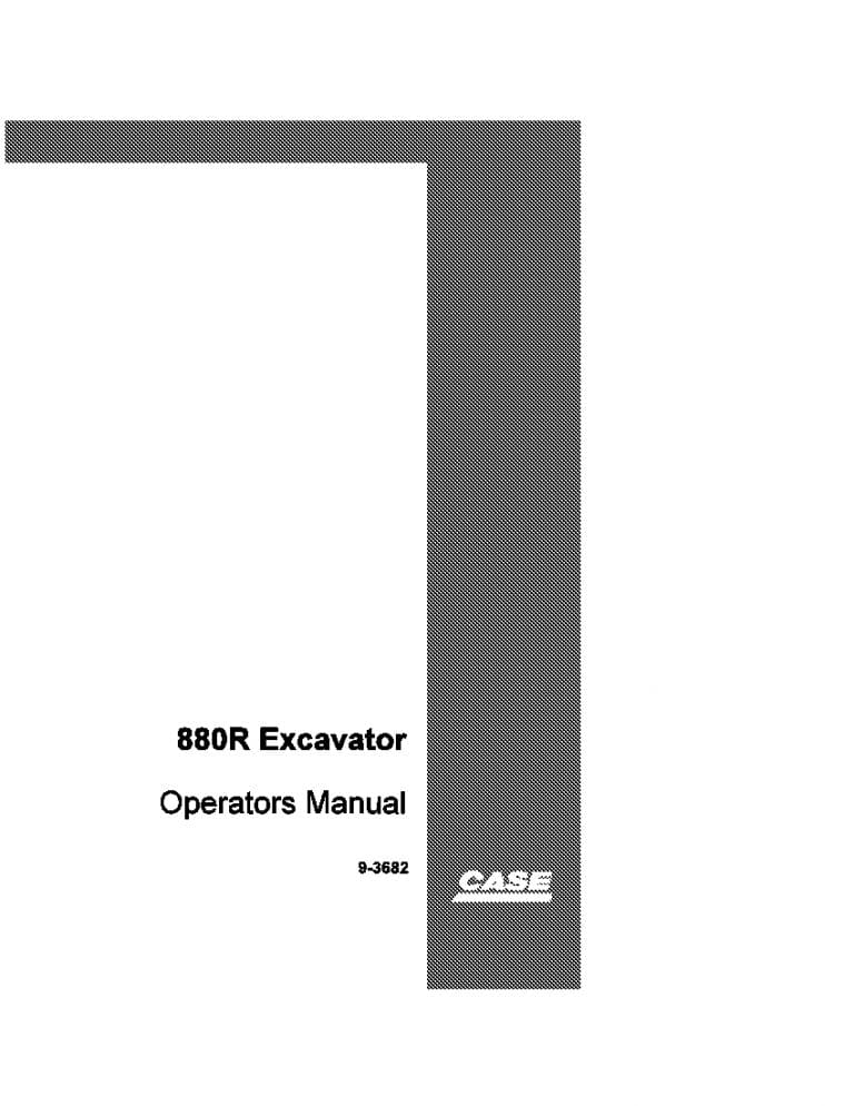 Case 880R Excavator operator manuals PDF Download