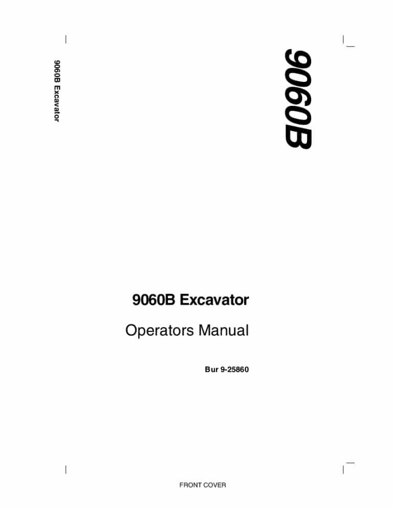 Case 9060B Excavator operator manuals PDF Download
