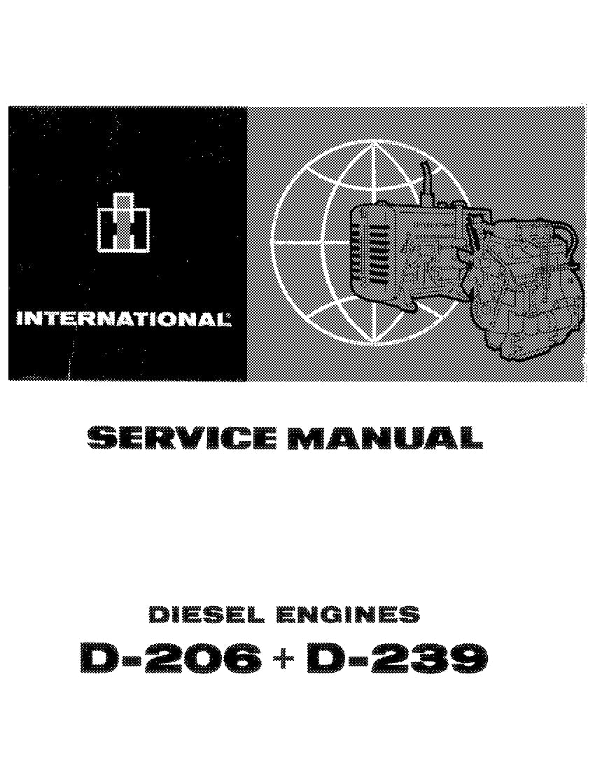 Case D-206 and D-239 Engine for 523 624 724 Tractors Repair Service Manual PDF Download