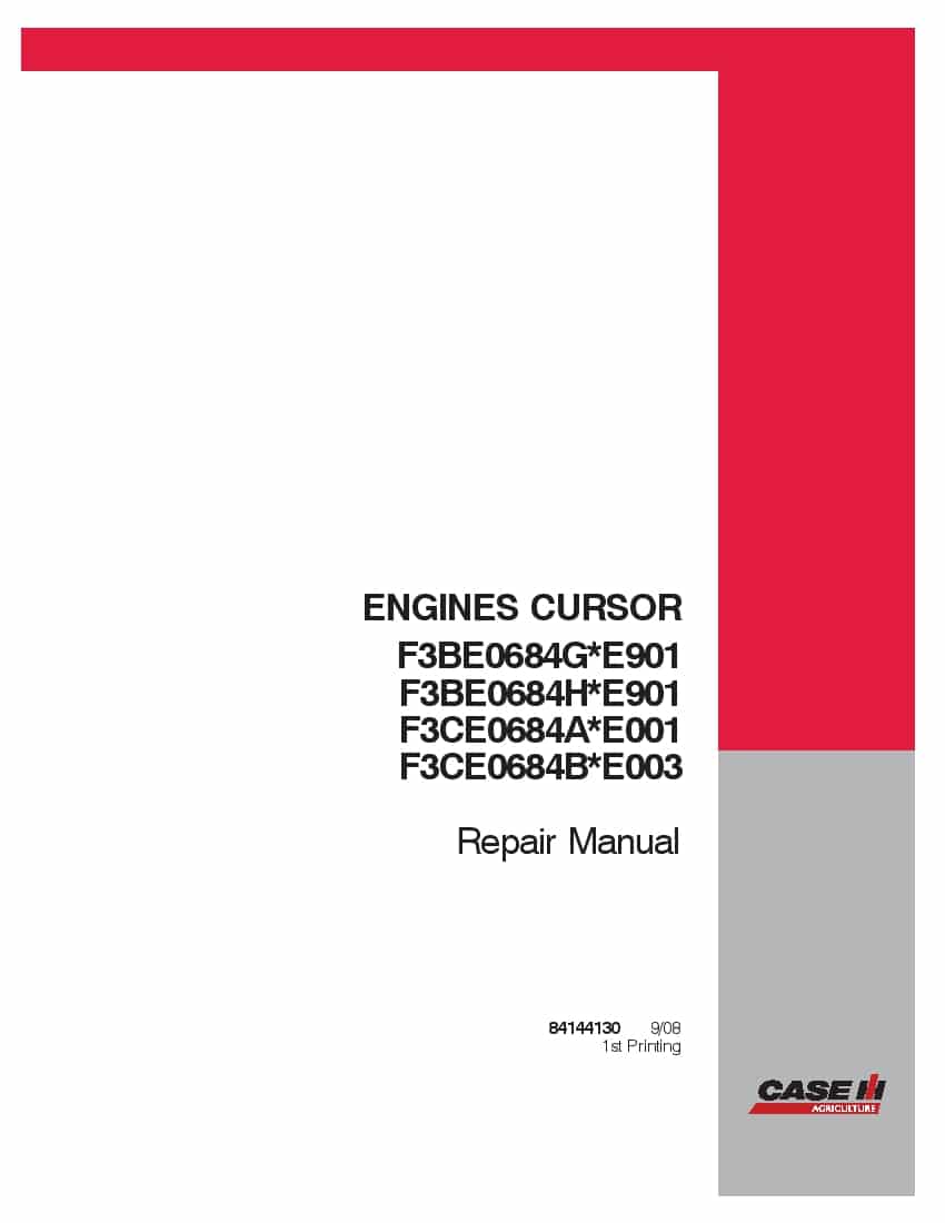 Case F3BE0684 Cursor Engine Repair Service Manual PDF Download