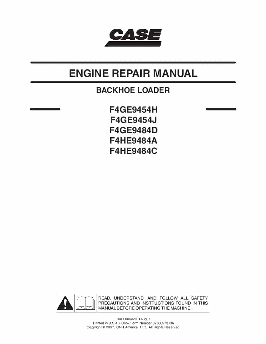 Case F4GE9454H F4GE9454J F4GE9484D F4HE9484A F4HE9484C Engine Repair Service Manual PDF Download