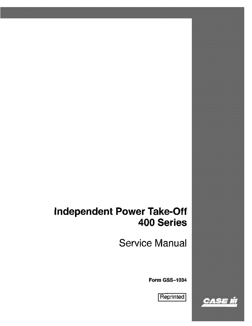 Case Independent PTO, Belt Pulley 400 Tractor Repair Service Manual PDF Download
