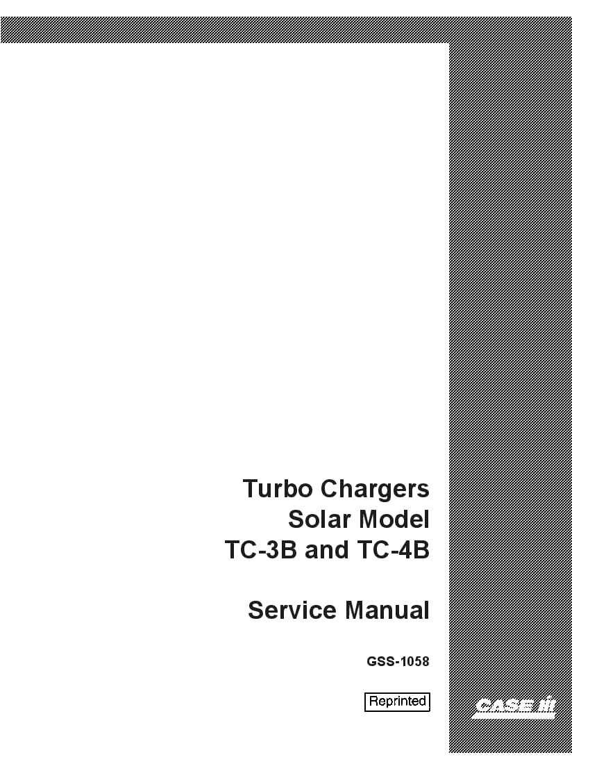 Case Turbochargers Solar Model TC-3B and TC-4B Repair Service Manual PDF Download