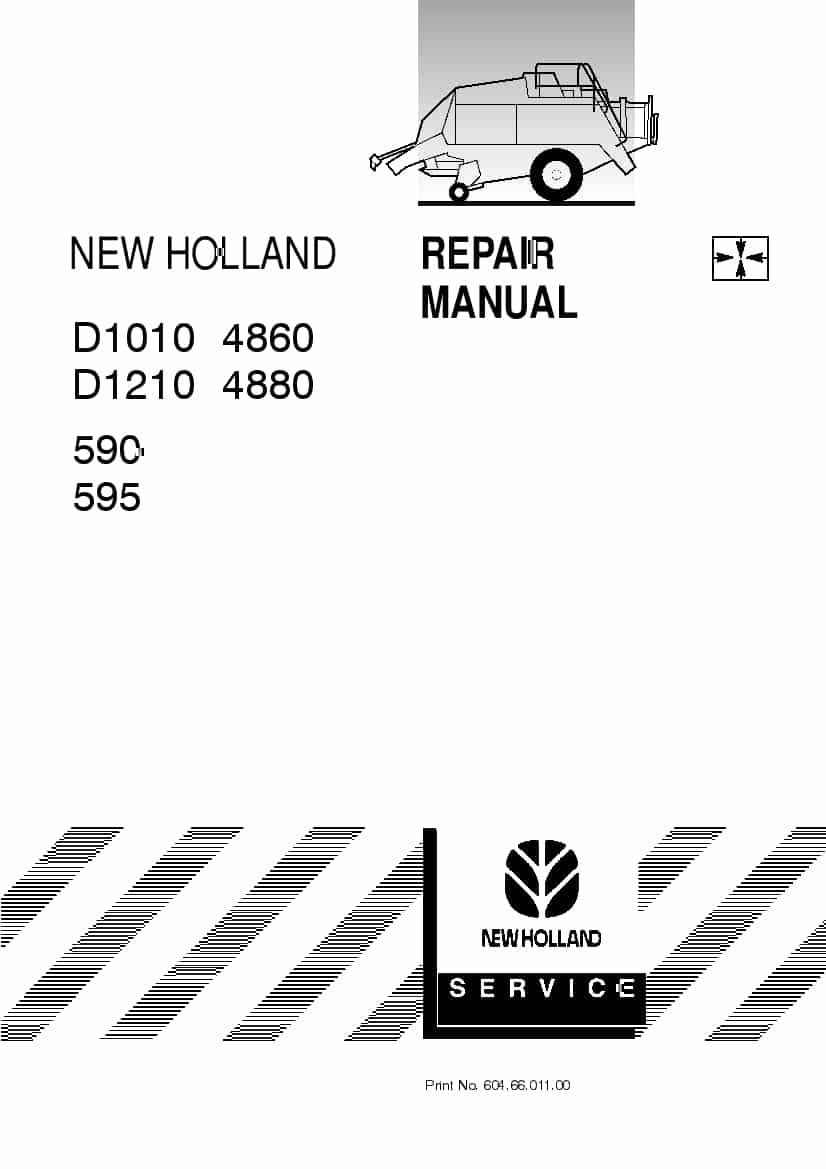 New Holland D1210, D1010, 4860, 4880, 590, 595 Repair Service Manual PDF Download
