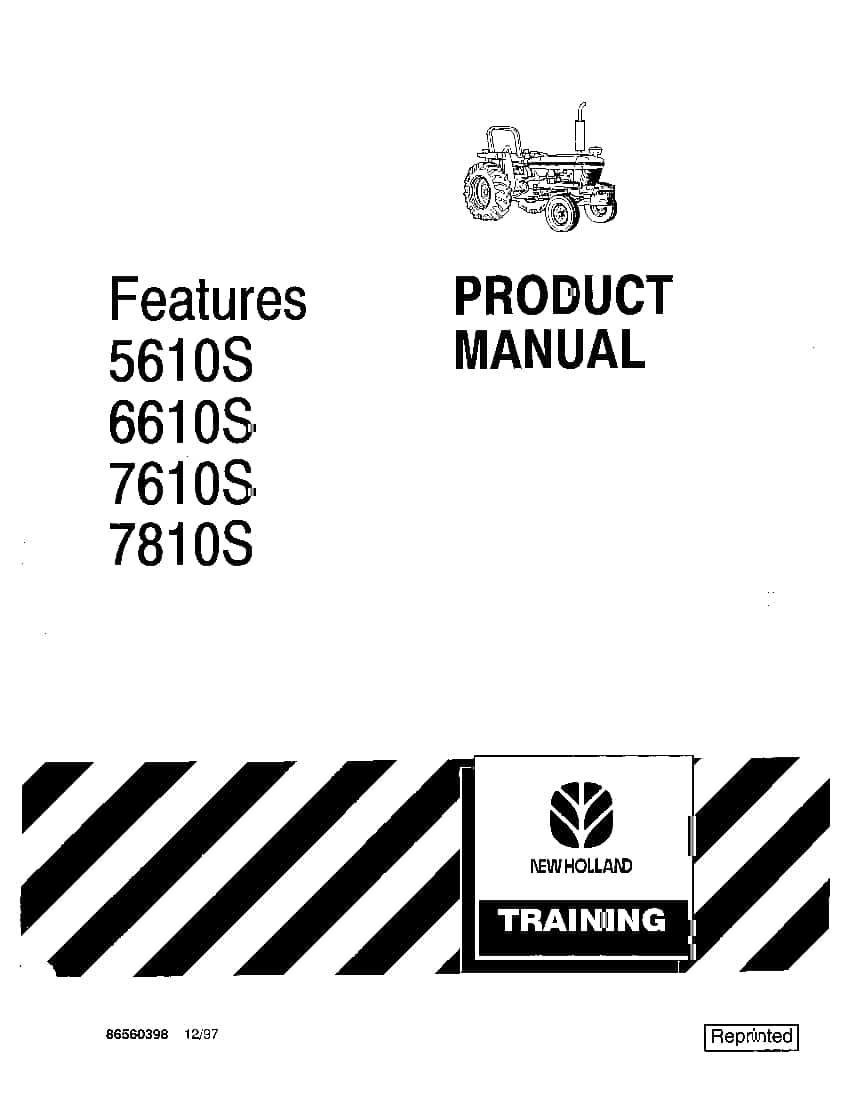 New holland 5610S 6610S 7710S 7810S operator manuals PDF Download