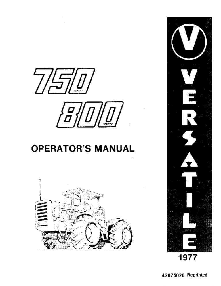 New holland 750-800 4WD Tractor 1976-77 operator manuals PDF Download
