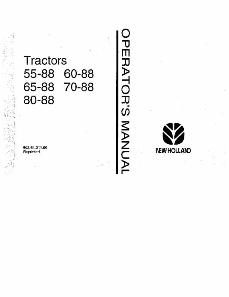 New holland Fiat 55-88 60-88 65-88 70-88 80-88 operator manuals PDF Download