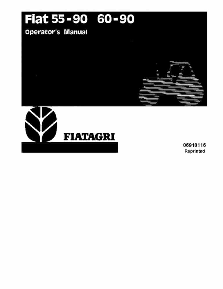 New holland Fiat 55-90, 60-90 Tractors operator manuals PDF Download